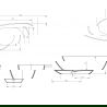 Mexen Glass прозрачна самостоятелна вана 170 x 85 см, хромиран тапа - 58061708505