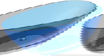 Mexen Glass деним свободностояща прозрачна вана 170 x 85 cm, хромиран изпускател - 58061708507