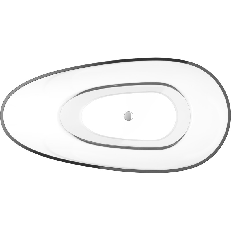 Mexen Glass прозрачна свободностояща вана 170 x 85 cm, clear, хромиран затвор