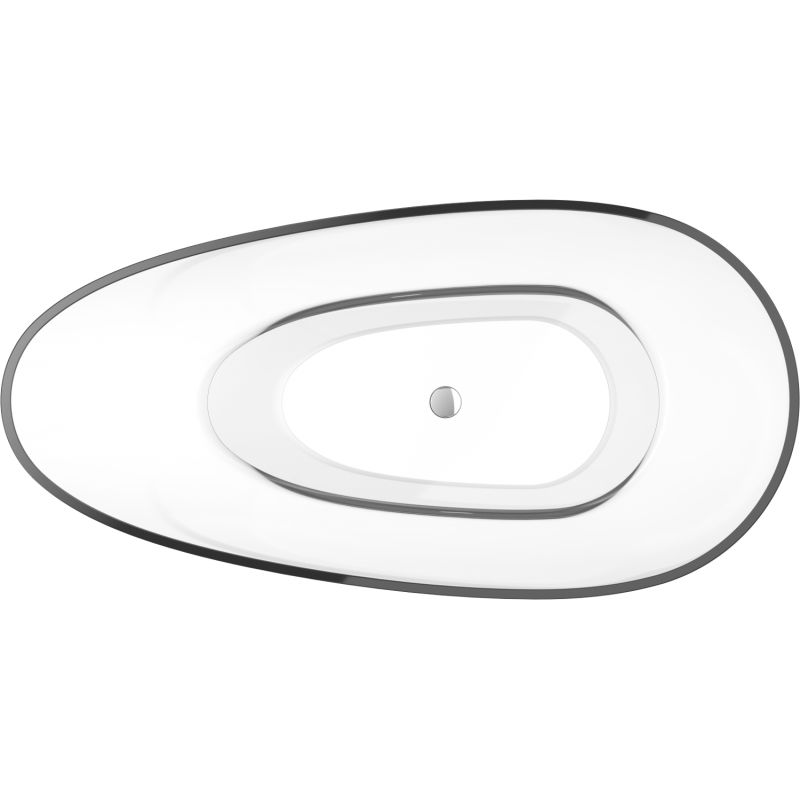 Mexen Glass прозрачно свободностояща вана 170 x 85 см, хромиран отвор - 58061708508