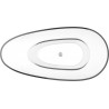 Mexen Glass прозрачна свободностояща вана 170 x 85 cm, clear, хромиран затвор