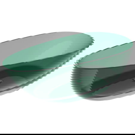 Mexen Glass teal свободностояща прозрачна вана 170 x 85 cm, хромиран капак - 58061708511