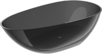 Mexen Glass прозрачна свободностояща вана 160 x 80 см, черна, хромиран сифон