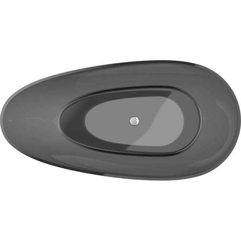 Mexen Glass черна свободностояща вана прозрачна 160 x 80 см, хромиран изпускател - 58061608013