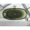 Mexen Pure самостоятелна вана прозрачна 170 x 80 см, olive, хромиран капачка