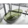Mexen Pure самостоятелна вана прозрачна 170 x 80 см, olive, хромиран капачка