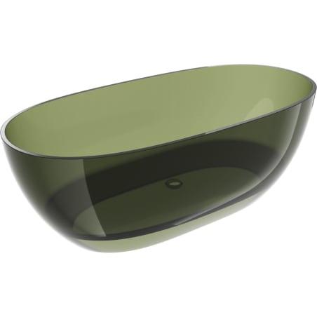 Mexen Pure самостоятелна вана прозрачна 170 x 80 см, olive, хромиран капачка