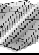 Mexen Mist Duo кабина за душ врата 100 x 95 см, черна решетка, черна - 8A4-100L-095P-70-77