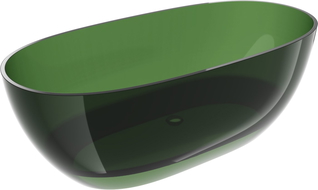 Mexen Pure горска самостоятелно стояща вана прозрачна 170 x 80 cm, хромиран отвор - 58071708002