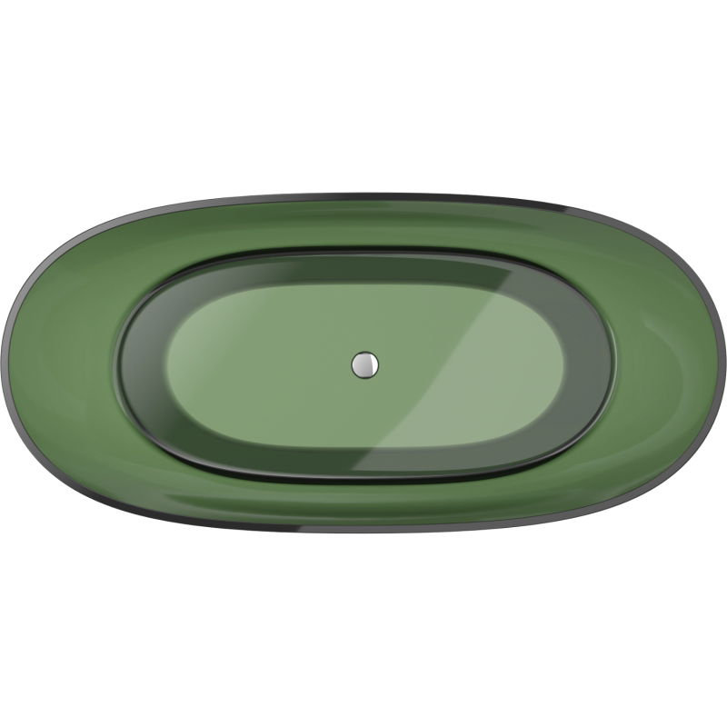 Mexen Pure горска самостоятелно стояща вана прозрачна 170 x 80 cm, хромиран отвор - 58071708002