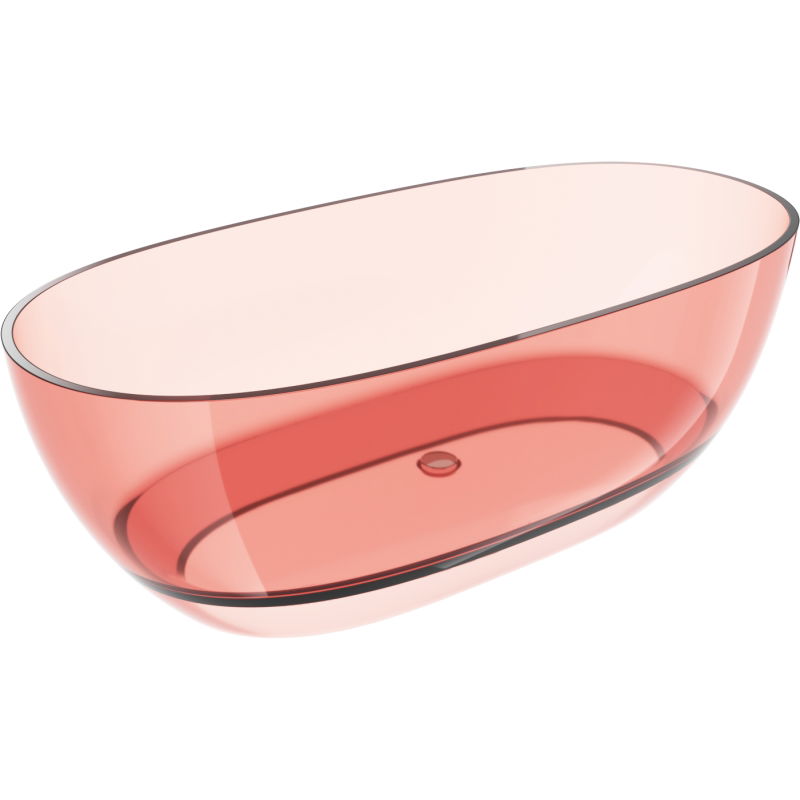 Mexen Pure корал самостоятелна прозрачна вана 170 x 80 см, хром запушалка - 58071708004