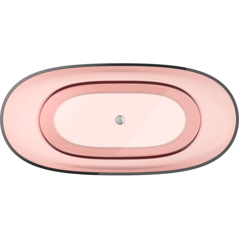 Mexen Pure корал самостоятелна прозрачна вана 170 x 80 см, хром запушалка - 58071708004