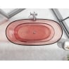 Mexen Pure прозрачна самостоятелна вана 170 x 80 см, корал, хромиран капак