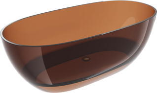 Mexen Pure earth свободностояща прозрачна вана 170 x 80 см, хромиран изпускател - 58071708005