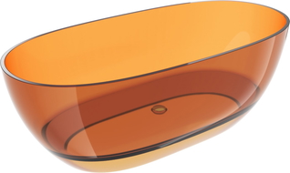 Mexen Pure ръжда вана свободностояща прозрачна 170 x 80 см, хромиран изпускател - 58071708006