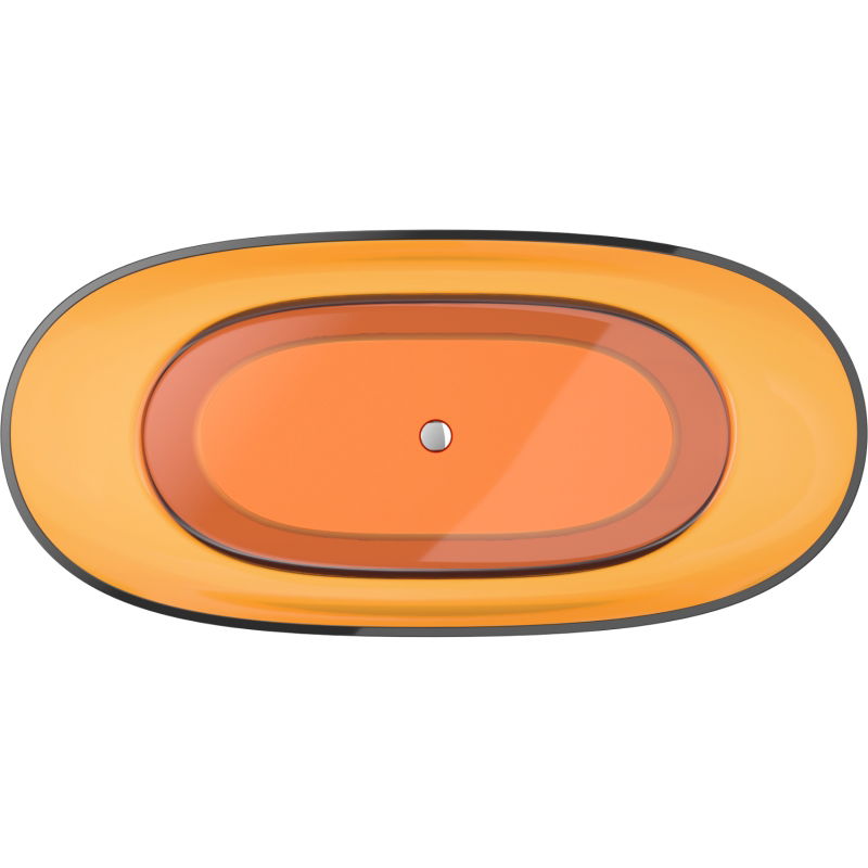 Mexen Pure ръжда вана свободностояща прозрачна 170 x 80 см, хромиран изпускател - 58071708006