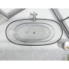 Mexen Pure прозрачна самостоятелна вана 170 x 80 см, прозрачна, хромиран