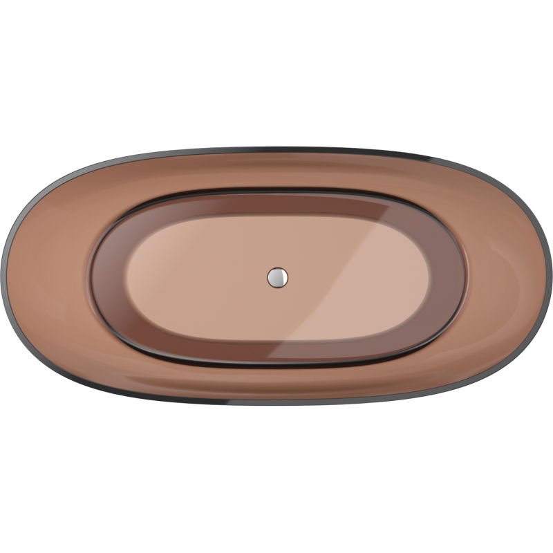 Mexen Pure cherry свободностояща прозрачна вана 170 x 80 cm, хромиран затвор - 58071708009