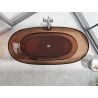 Mexen Pure самостоятелна прозрачна вана 170 x 80 см, cherry, хромиран тапи - 58071708009