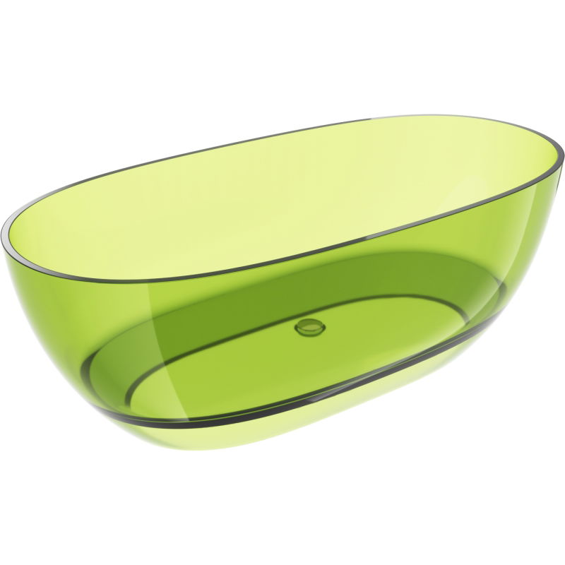 Mexen Pure лайм свободностояща прозрачна вана 170 x 80 см, хромиран затвор - 58071708012