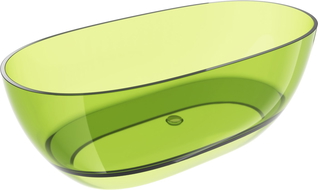 Mexen Pure лайм свободностояща прозрачна вана 170 x 80 см, хромиран затвор - 58071708012