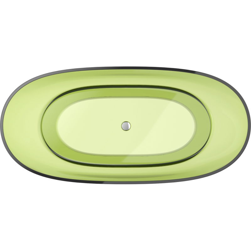 Mexen Pure лайм свободностояща прозрачна вана 170 x 80 см, хромиран затвор - 58071708012