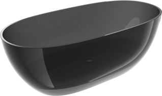 Mexen Pure черна свободностояща вана прозрачна 170 x 80 см, хромиран клапан - 58071708013