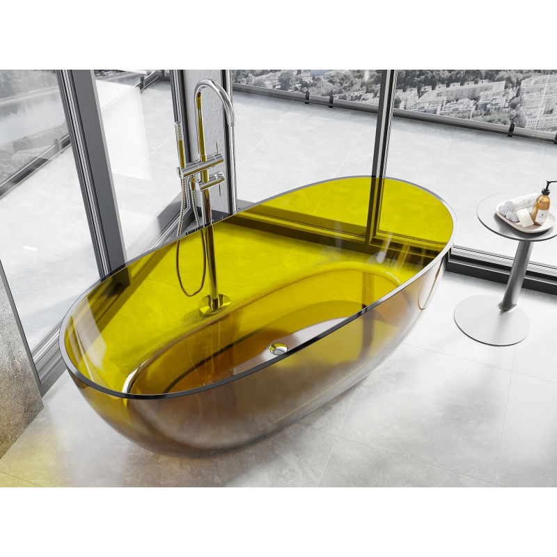 Mexen Pure honey вана свободностояща прозрачна 170 x 80 см, тапа хром - 58071708015