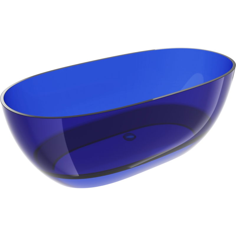 Mexen Pure сапфир самостоятелна прозрачна вана 170 x 80 см, хромирана тапа - 58071708016