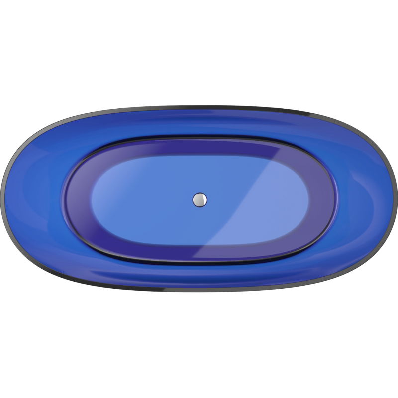 Mexen Pure сапфир самостоятелна прозрачна вана 170 x 80 см, хромирана тапа - 58071708016