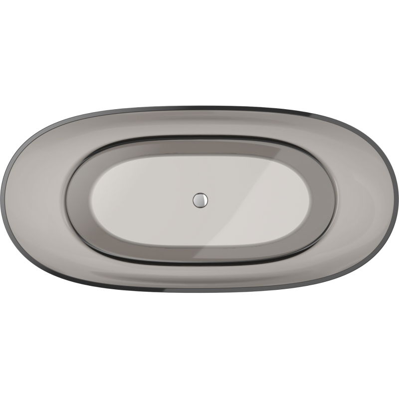 Mexen Pure бронзова самостоятелна вана прозрачна 170 x 80 cm, хромиран капак - 58071708018