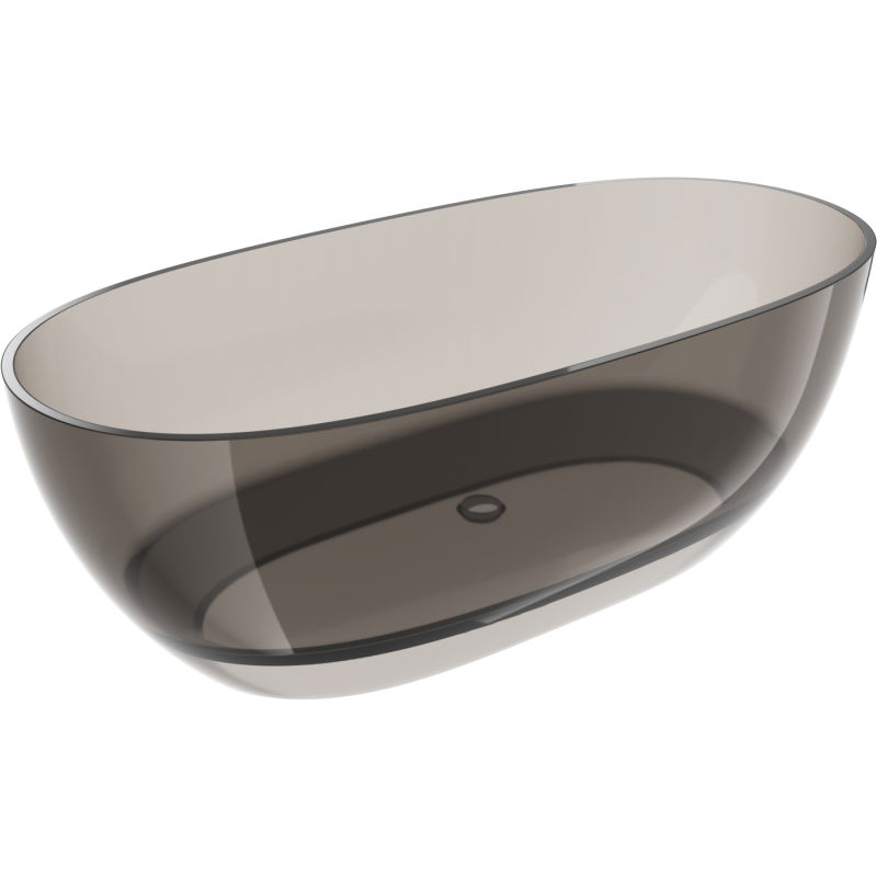 Mexen Pure бронзова самостоятелна вана прозрачна 170 x 80 cm, хромиран капак - 58071708018