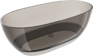 Mexen Pure бронзова самостоятелна вана прозрачна 170 x 80 cm, хромиран капак - 58071708018