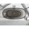 Mexen Pure свободностояща прозрачна вана 170 x 80 см, бронз, хромиран капачка