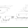 Mexen Pure свободно стояща прозрачна вана 170 x 80 cm, хромиран дренаж - 58071708019