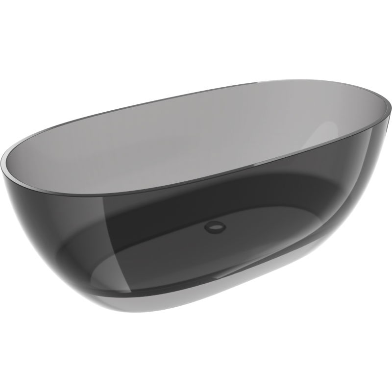 Mexen Pure димяща свободностояща прозрачна вана 170 x 80 см, хромиран изпускател - 58071708019