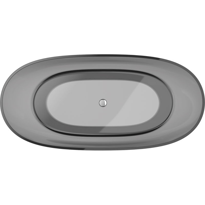 Mexen Pure димяща свободностояща прозрачна вана 170 x 80 см, хромиран изпускател - 58071708019