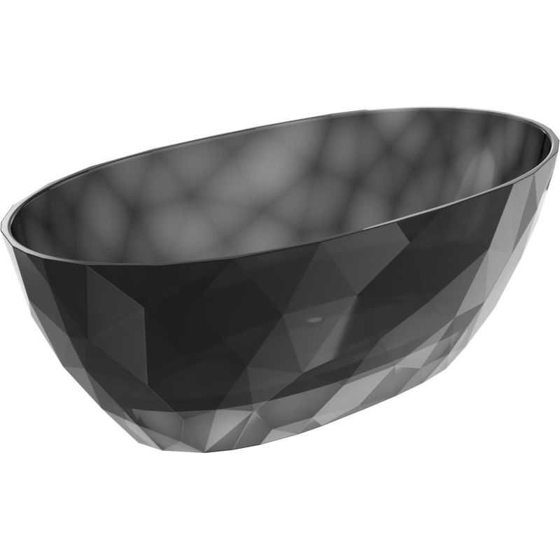 Mexen Orax черна самостоятелна вана прозрачна 170 x 80 см, хромиран клапан