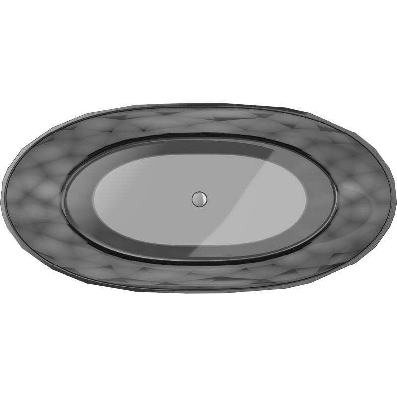 Mexen Orax черна самостоятелна вана прозрачна 170 x 80 см, хромиран клапан