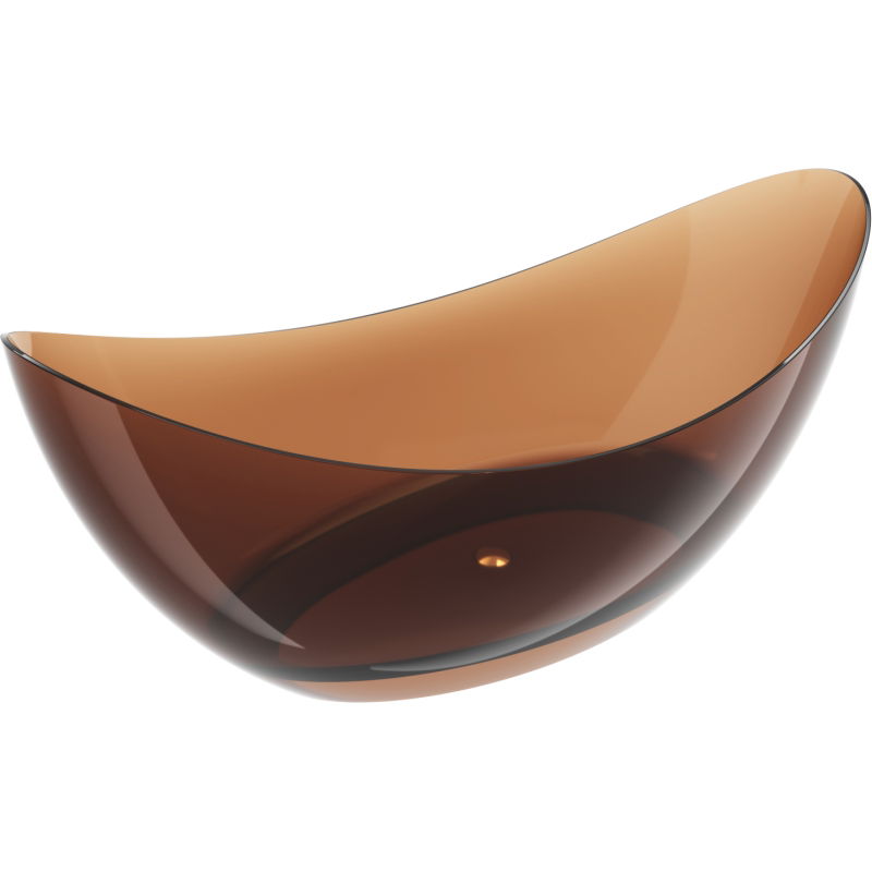 Mexen Vea земна вана свободностояща прозрачна 180 x 80 cm, тапа хром - 58091808005