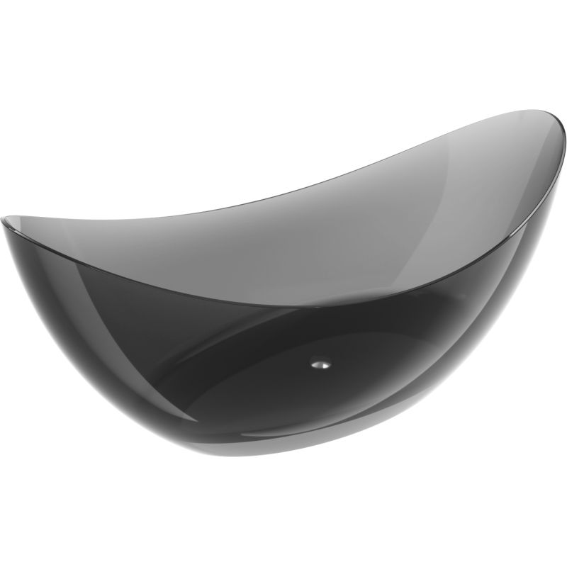 Mexen Vea черна свободностояща вана прозрачна 180 x 80 cm, хромиран клапан - 58091808013