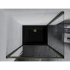Mexen Apia плъзгаща се душ кабина 90 x 100 см, прозрачна, златна + корито Flat, черно - 840-090-100-50-00-4070G