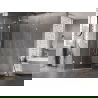 Петостенна душ кабина Mexen Lunar лява 80 x 90 см, прозрачна, бяла - 831-080L-090P-20-00-L