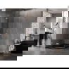 Mexen Lunar L петстенна душ кабина лява 80 x 90 см, прозрачна, четкан мед - 831L-080L-090P-65-00-L