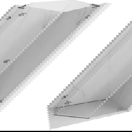 Mexen Lunar L петстенна плъзгаща се душ кабина лява 90 x 100 см, прозрачна, gun metal - 831L-090L-100P-95-00-L