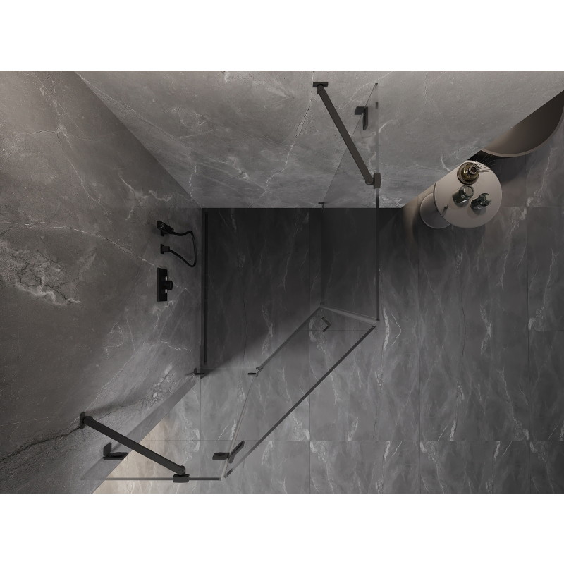 Mexen Lunar петостенна душ кабина с шарнирна врата лява 80 x 90 см, прозрачна,
