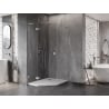 Mexen Lunar L петостенна шарнирна душ кабина лява 80 x 90 см, прозрачна, четкан