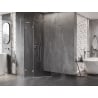 Mexen Lunar L петостенна шарнирна душ кабина лява 80 x 90 см, прозрачна, четкан
