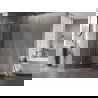 Петостенна душ кабина Mexen Lunar L, лява, 80 x 90 см, прозрачна, четка никел - 831L-080L-090P-97-00-L