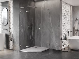 Mexen Lunar L петоъгълна душ кабина с отваряща се лява врата 90 x 100 см,